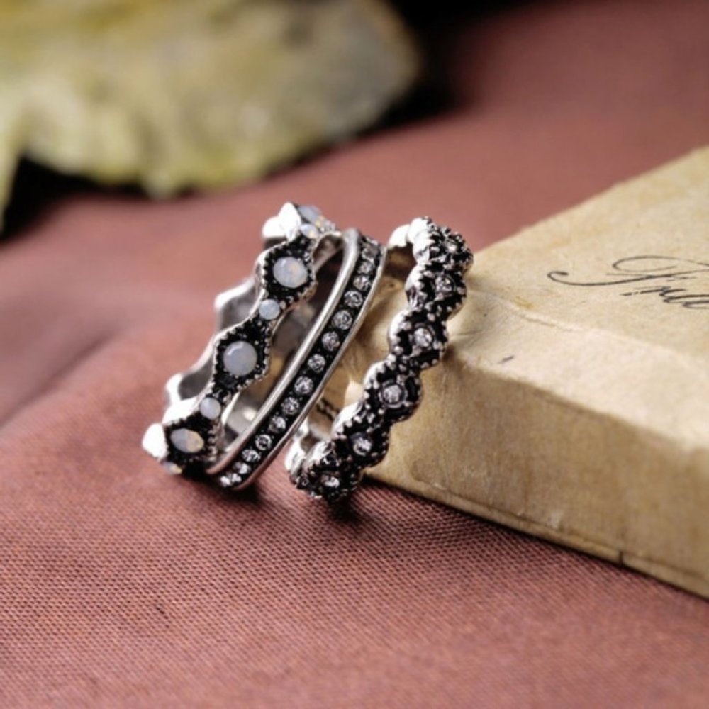 Silver Set of 3 Stacking Rings